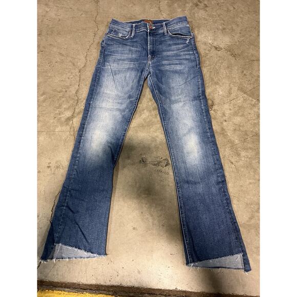 Mother The Runaway Step Fray Blue Jeans In Leaps And Bounds size 29 X 30 - Picture 3 of 16